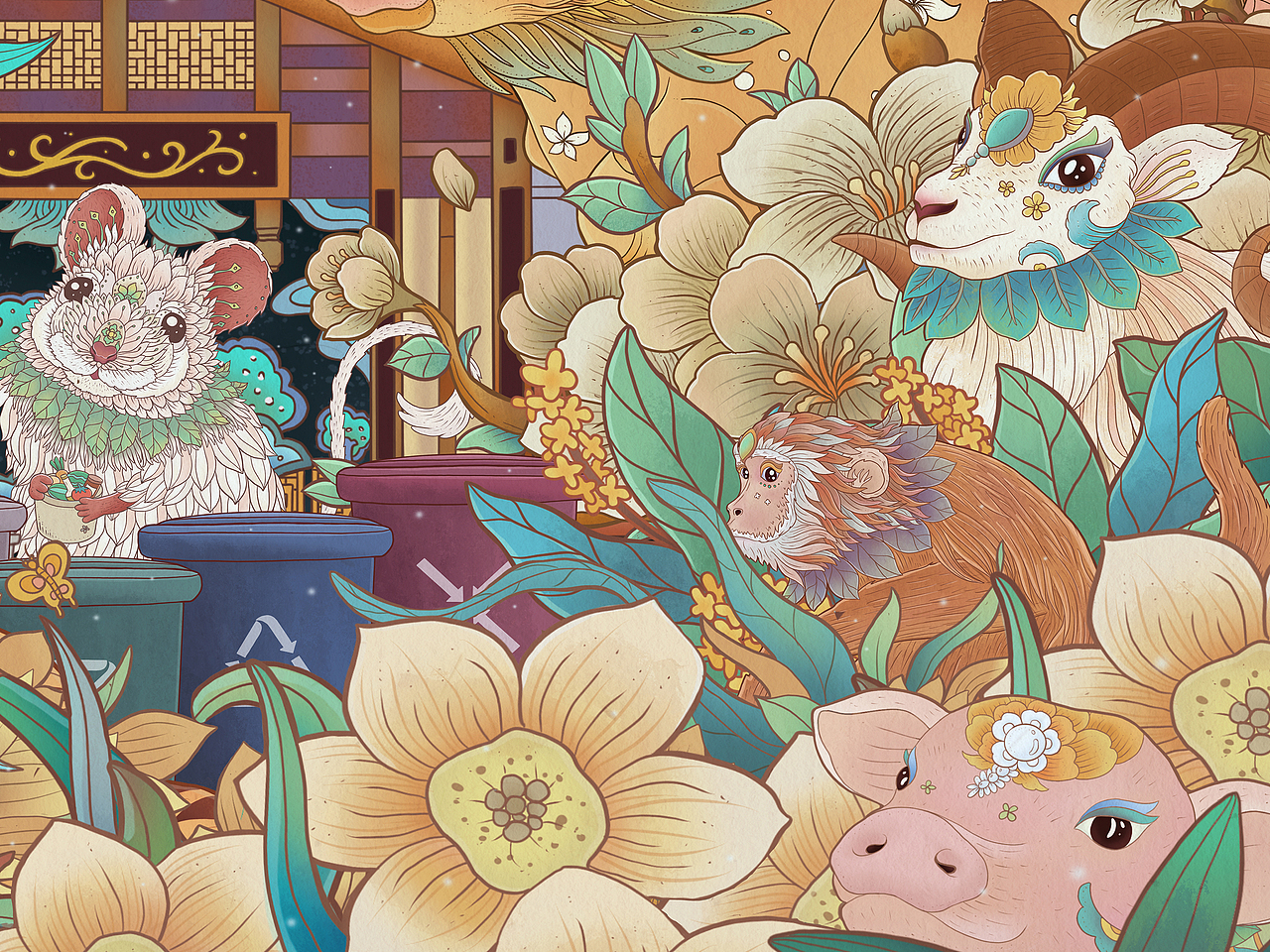 #环保面孔100#发现环保之美-做好垃圾分类（图ZMzEzNDQ5OTk2） - 海报 - 站酷设计师seed_原创素材 - 站酷ZCOOL