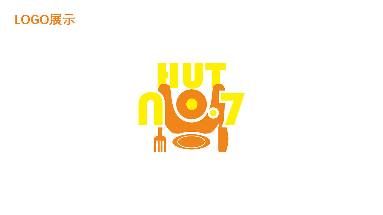 “工大七食堂”湖南工业大学美食导航平台logo设计