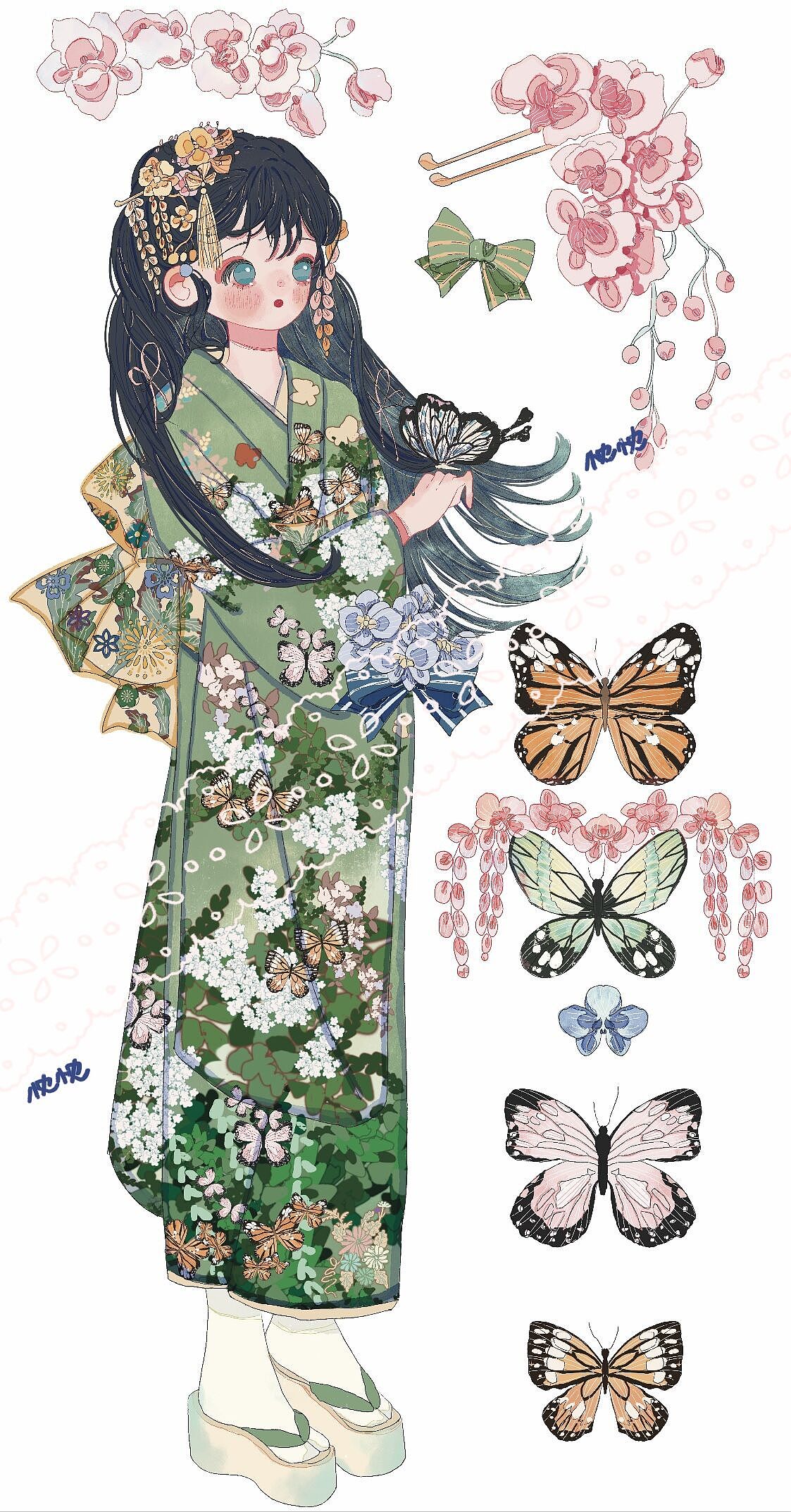 繁花（图ZMzE0MzA0NzM2） - 商业插画 - 站酷设计师陈忱忱原创素材 - 站酷ZCOOL