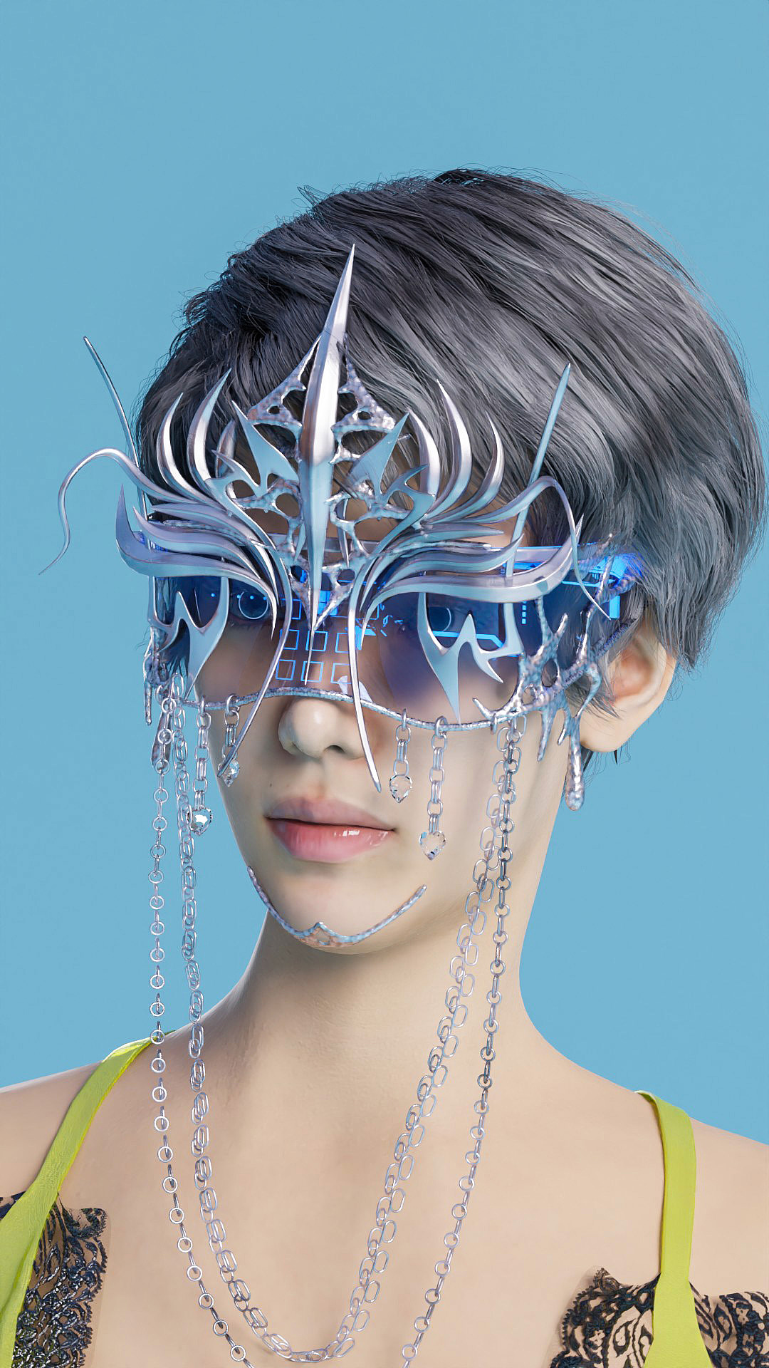 虚拟面饰 虚拟时尚设计作品分享（图ZMzMxNDcyNDk2） - 其他三维 - 站酷设计师绘有梦原创素材 - 站酷ZCOOL