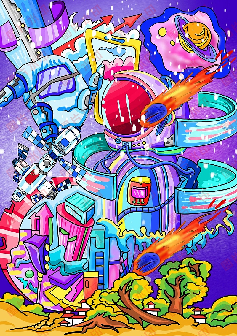 学生电脑绘画绘图作品信息素养活动作品制作设计2410