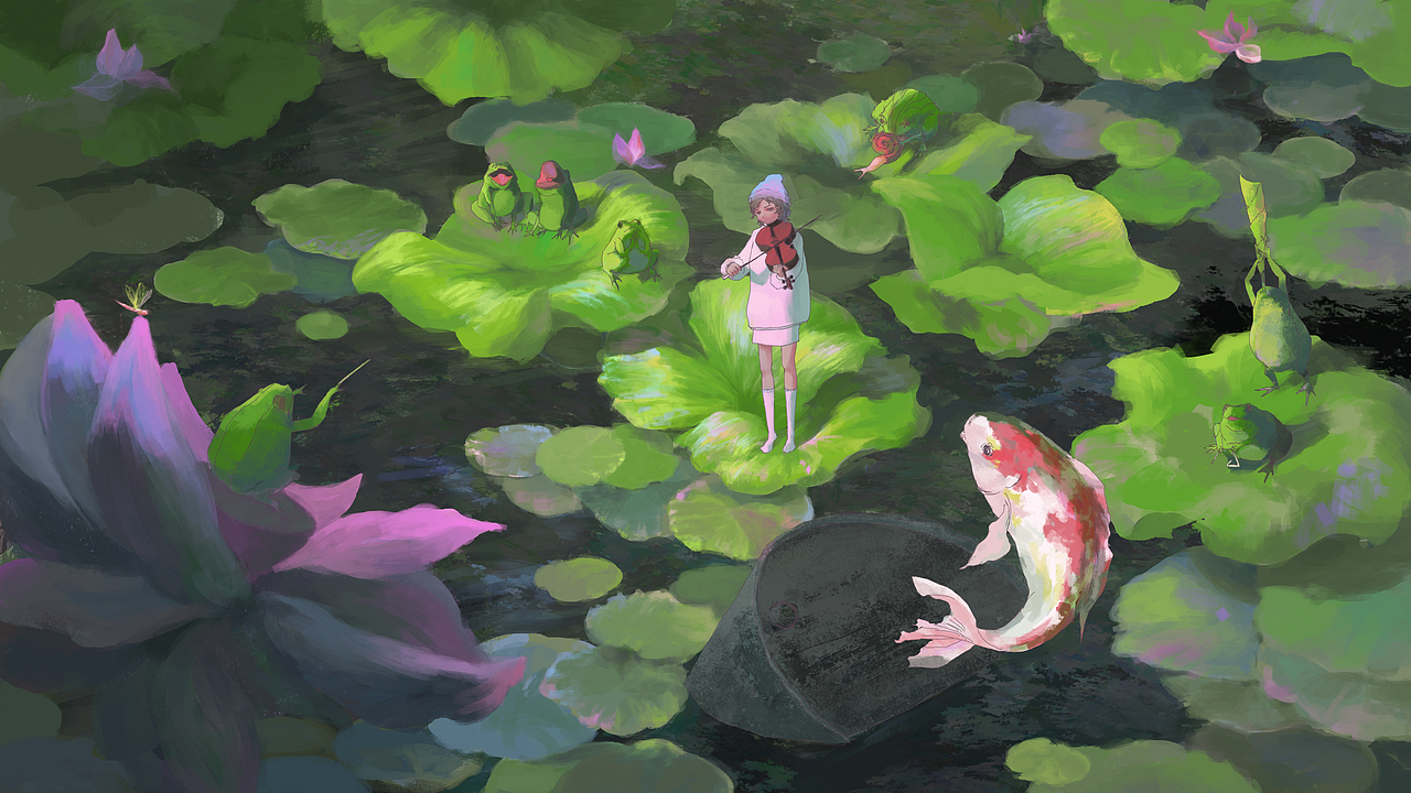 呱塘協(xié)奏（圖ZMzE4Mjk3Nzg4） - 商業(yè)插畫 - 站酷設(shè)計(jì)師漫彡原創(chuàng)素材 - 站酷ZCOOL