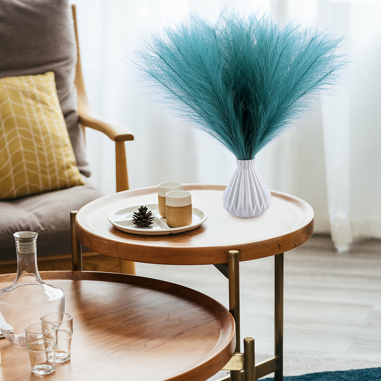 蒂芙尼蓝人造潘帕斯草（图ZMjk5OTA1NTg0） - 生活用品 - 站酷设计师YZR忧助原创素材 - 站酷ZCOOL