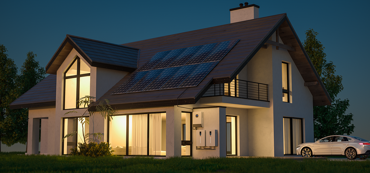 创新未来,绿色家园:C4D制作的新能源温馨家庭场景