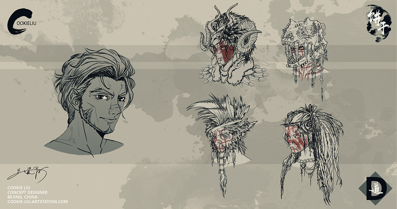 2022个人角色头部概念设计-阶段性作品（图ZMzI1MTY3ODQ4） - 游戏原画 - 站酷设计师臭饼干原创素材 - 站酷ZCOOL
