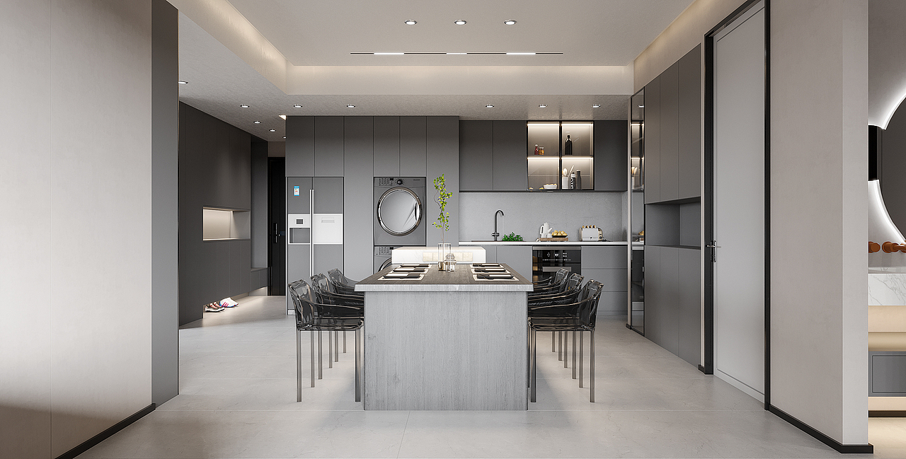 现代简约黑白灰｜不落俗的高级与质感（图ZMzI0MDQzNjY0） - 家装设计 - 站酷设计师浅浅设计1原创素材 - 站酷ZCOOL