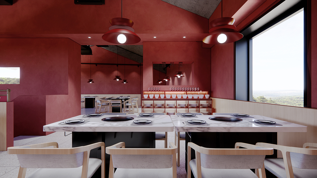 火锅&烧烤店——餐饮空间设计（图ZMzQ4NTczMjQw） - 建筑设计 - 站酷设计师小孙同学原创素材 - 站酷ZCOOL