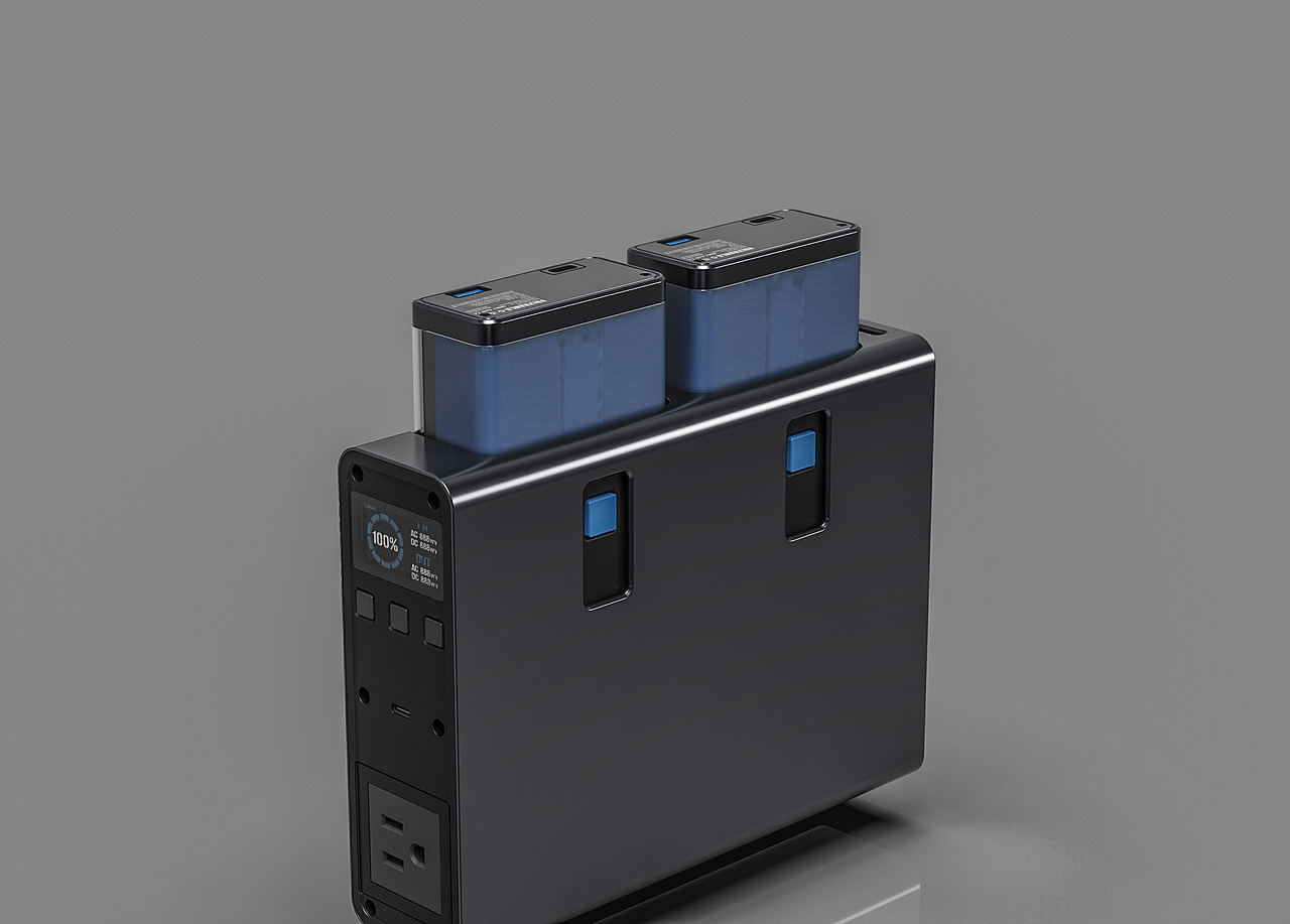 机甲风透明充电宝