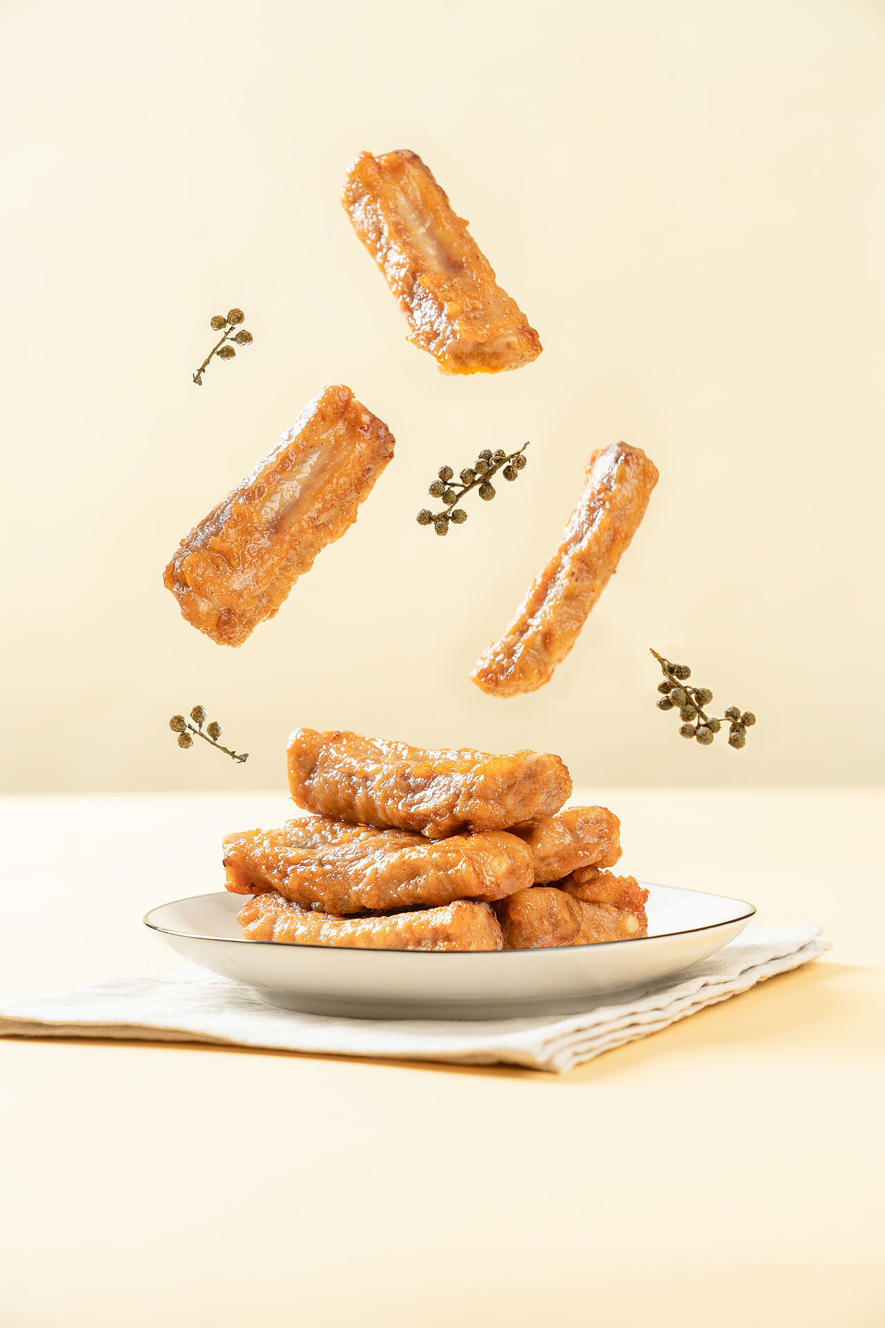 半成品菜预制菜丨品牌：味知香丨品名：手抓排骨（图ZMzM4NTY2Mjg4） - 美食摄影 - 站酷设计师Eddie_DD原创素材 - 站酷ZCOOL