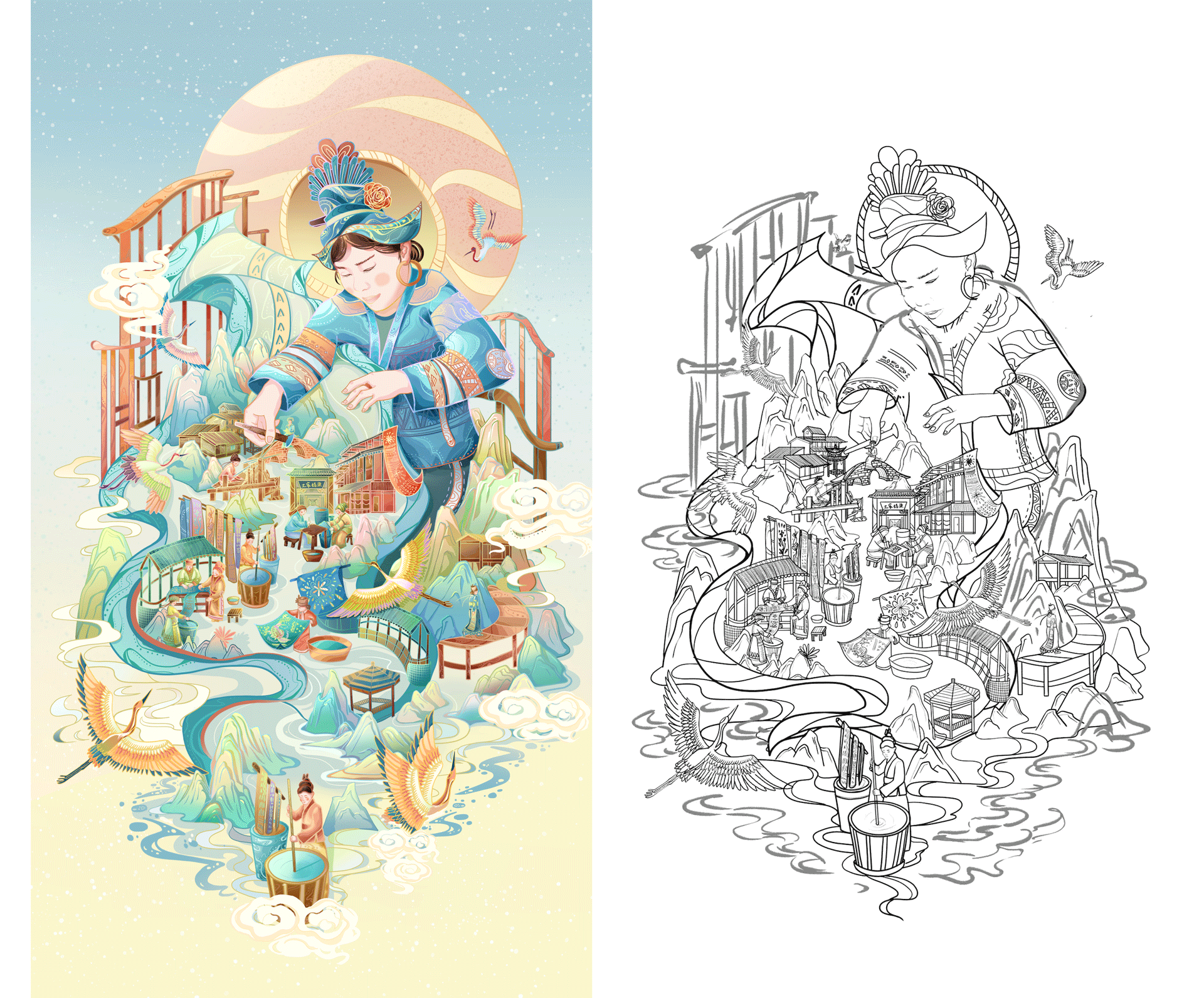 致敬非遗|非物质文化遗产系列插画