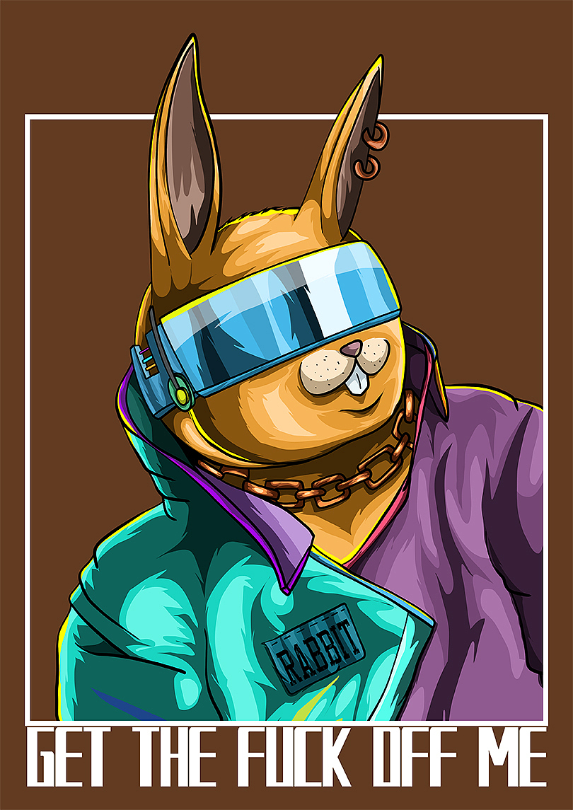 原创插画 超酷潮流兔子