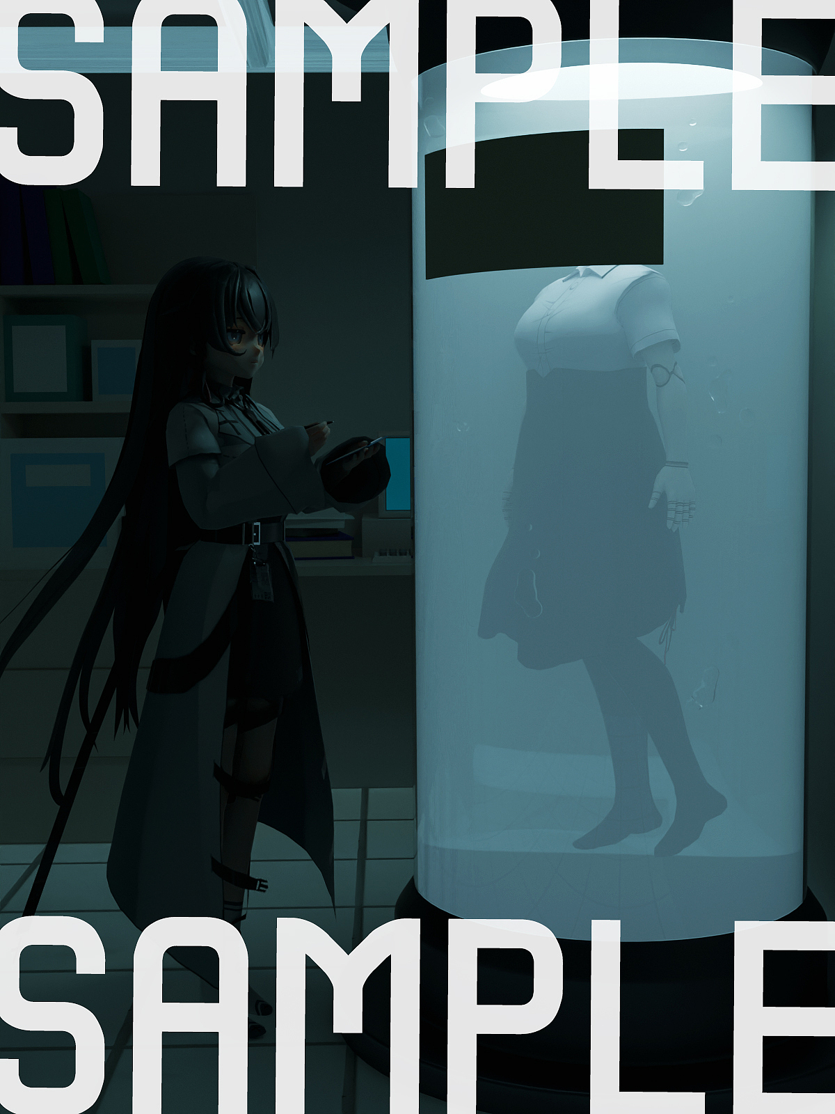 日系动漫人物写实渲染场景插图