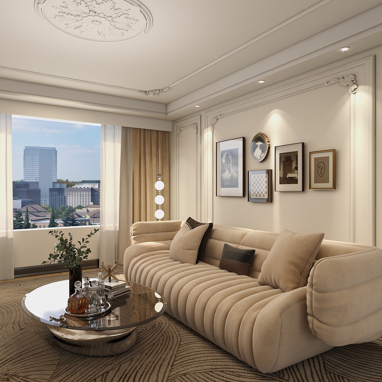 深圳如愿空间设计丨经典轻法式，优雅温柔的浪漫