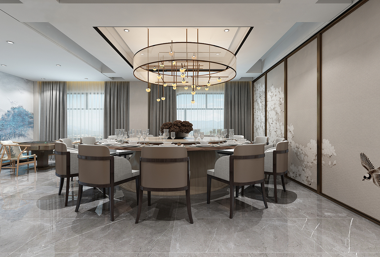 银川休闲茶社装修设计效果图|银川装修公司