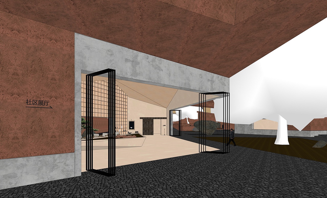 滇红印巷售楼处SU模型下载