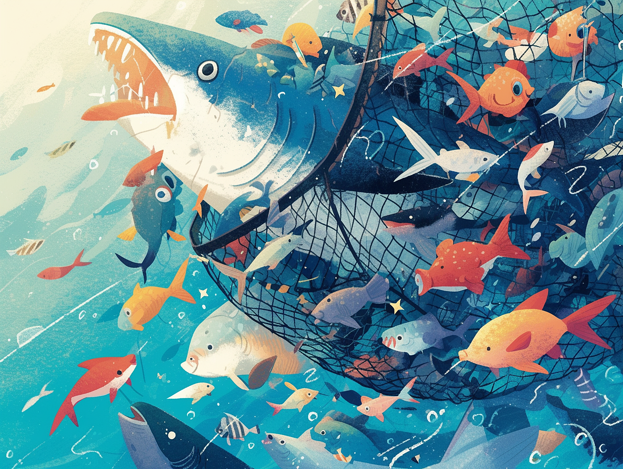 捕鱼与少年（图ZMzY2NjUxMjg4） - 绘本 - 站酷设计师能力棒001原创素材 - 站酷ZCOOL