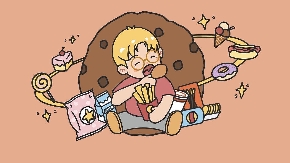 抖音q版背景,头像插画设计