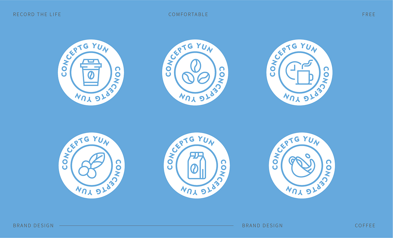 概念云咖啡·品牌VI策划设计|LOGO包装设计|插画设计|（图ZMzIxOTE2OTM2） - 品牌 - 站酷设计师同道设计张博2018原创素材 - 站酷ZCOOL