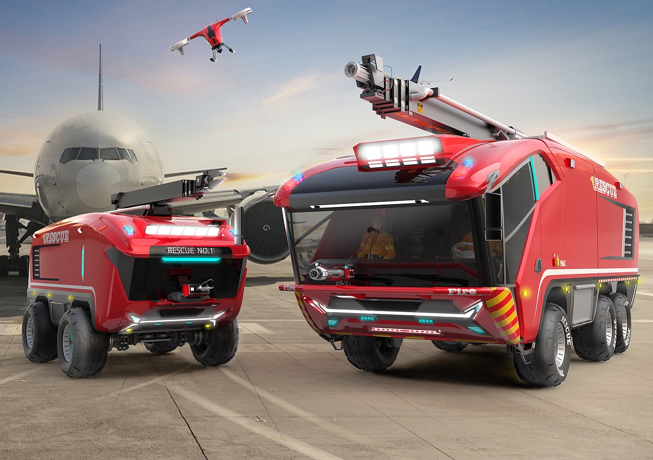 机场消防车概念设计-拓展现实（图ZMzEzMTM1ODUy） - 工业用品/机械 - 站酷设计师Z99781012原创素材 - 站酷ZCOOL