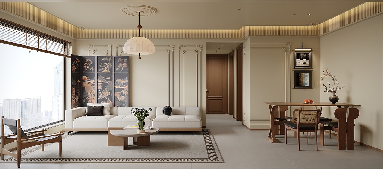 近期渲染 中古温馨小家（图ZMzY4MzMxNDQw） - 家装设计 - 站酷设计师止果视觉原创素材 - 站酷ZCOOL