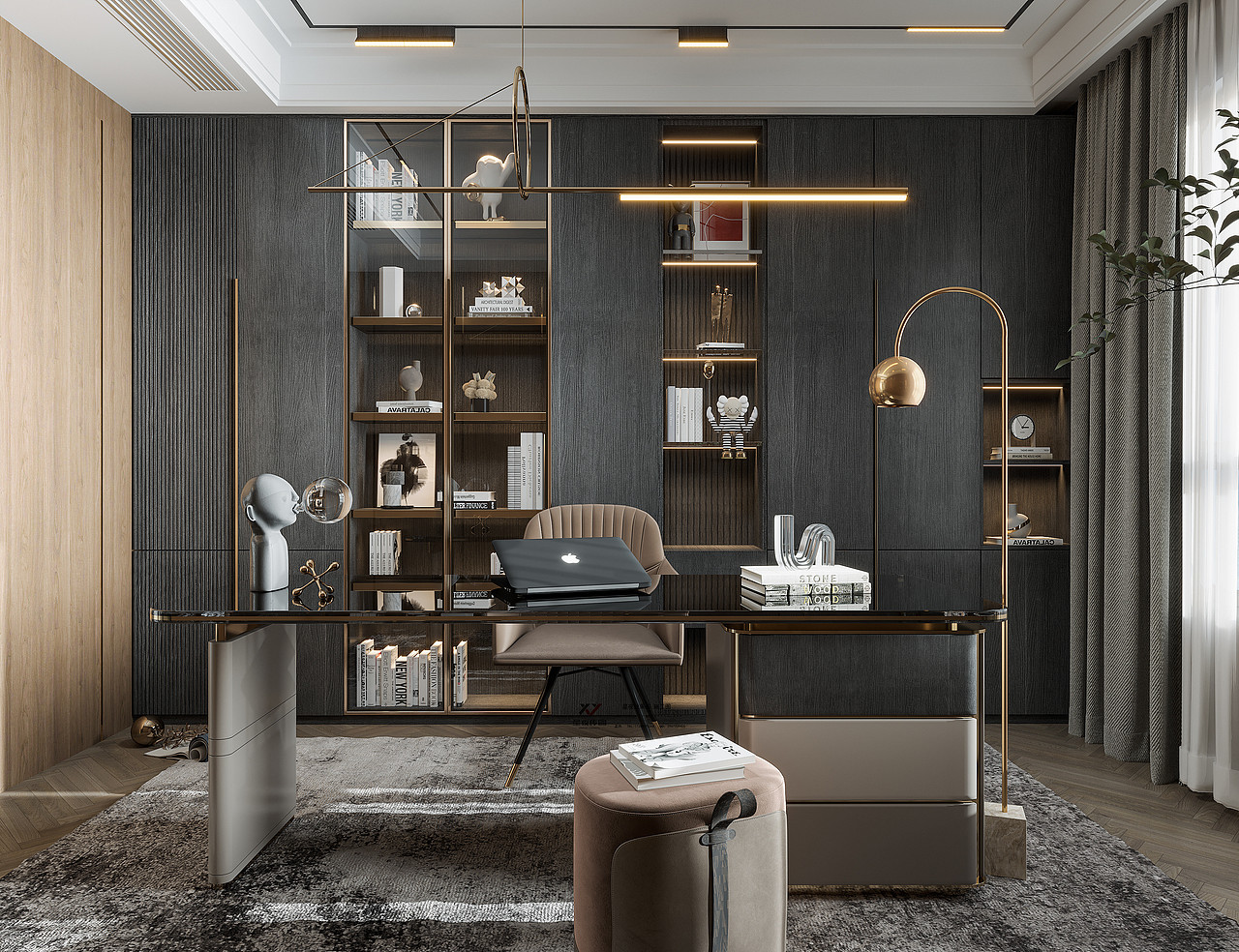 现代轻奢样板间|自然私宅，简约克制的美学典范