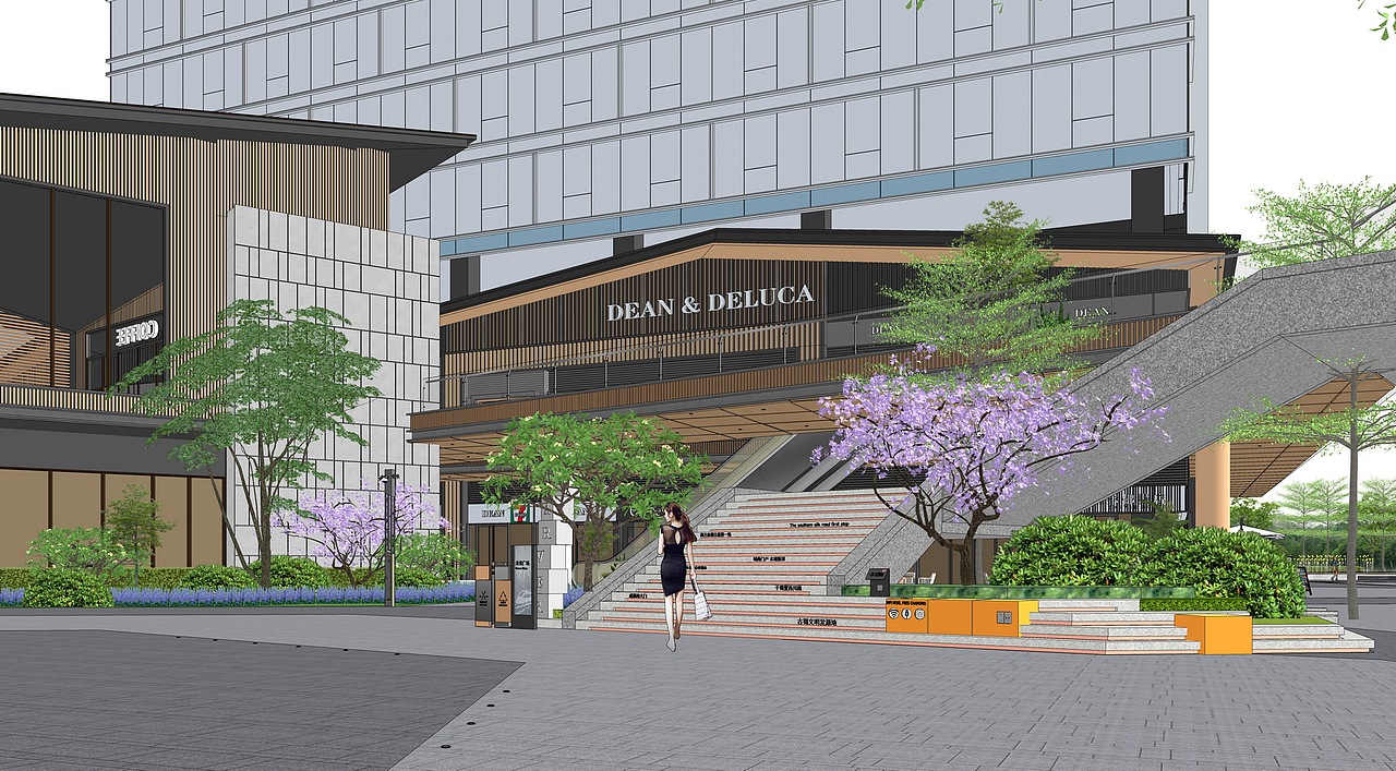 数字经济产业园景观SU模型下载