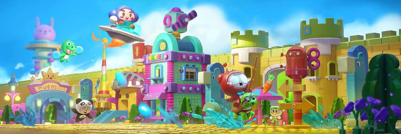 回忆童年系列 冒险岛×泡泡堂 场景练习