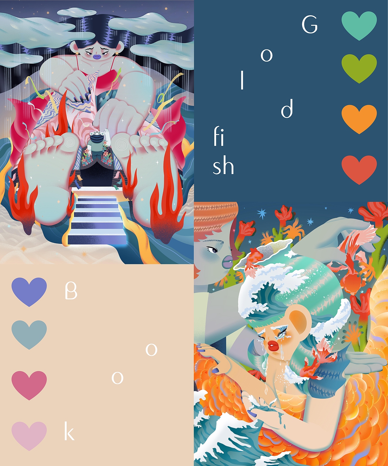 原创插画合集 | Love story 爱情故事（图ZMzQ0MDQwNzQ4） - 艺术插画 - 站酷设计师薇生物_原创素材 - 站酷ZCOOL