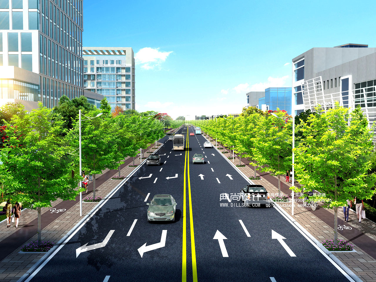 道路街边小品效果图2