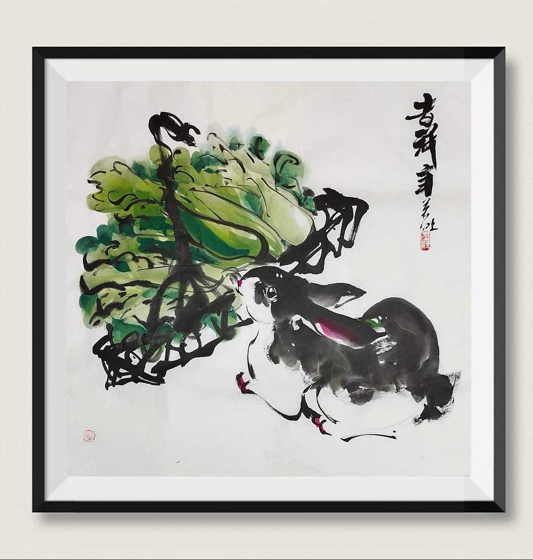 兔水墨画 11 - 20