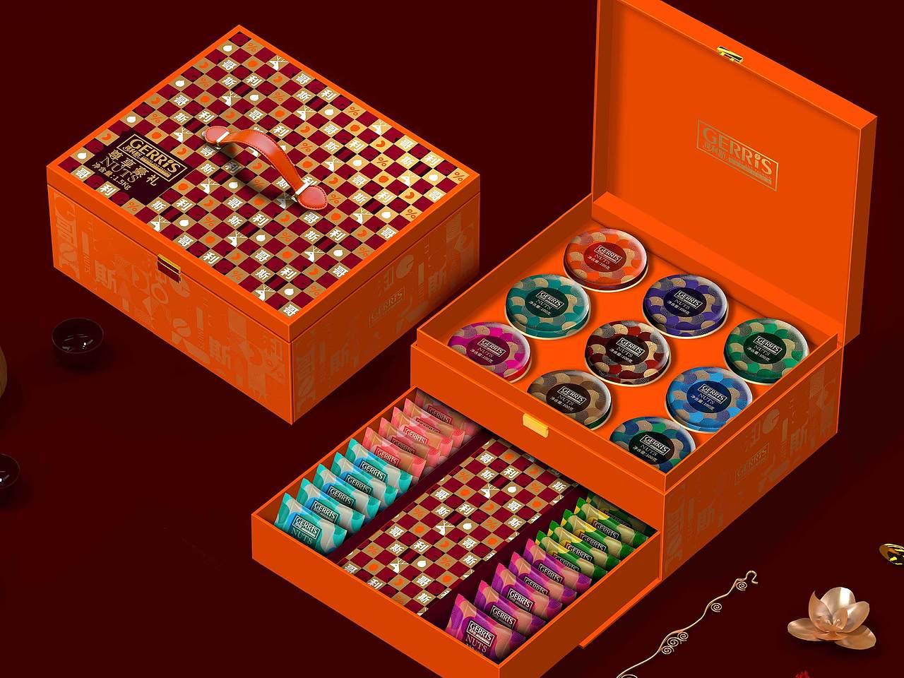 巨灵设计 x 香港哥利斯 | 多彩坚果伴手礼年货礼盒设计（图ZMzIyNzA0Mzg4） - 包装 - 站酷设计师广州巨灵包装设计原创素材 - 站酷ZCOOL