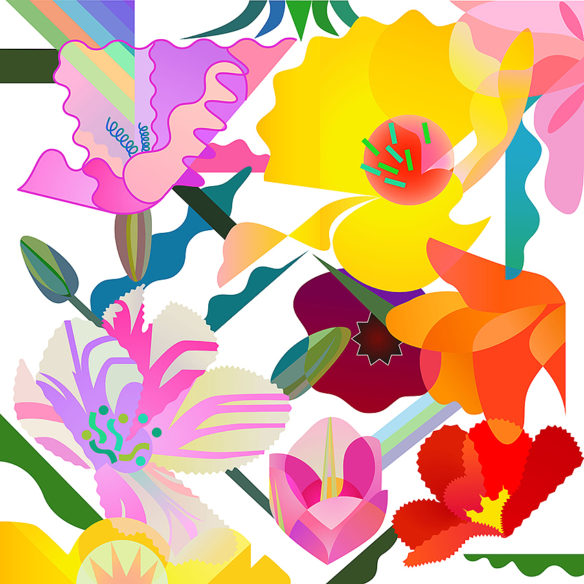 郁金香🌷构成图案设计（图ZMzY4ODMyMjA0） - 创作习作 - 站酷设计师镭哦原创素材 - 站酷ZCOOL
