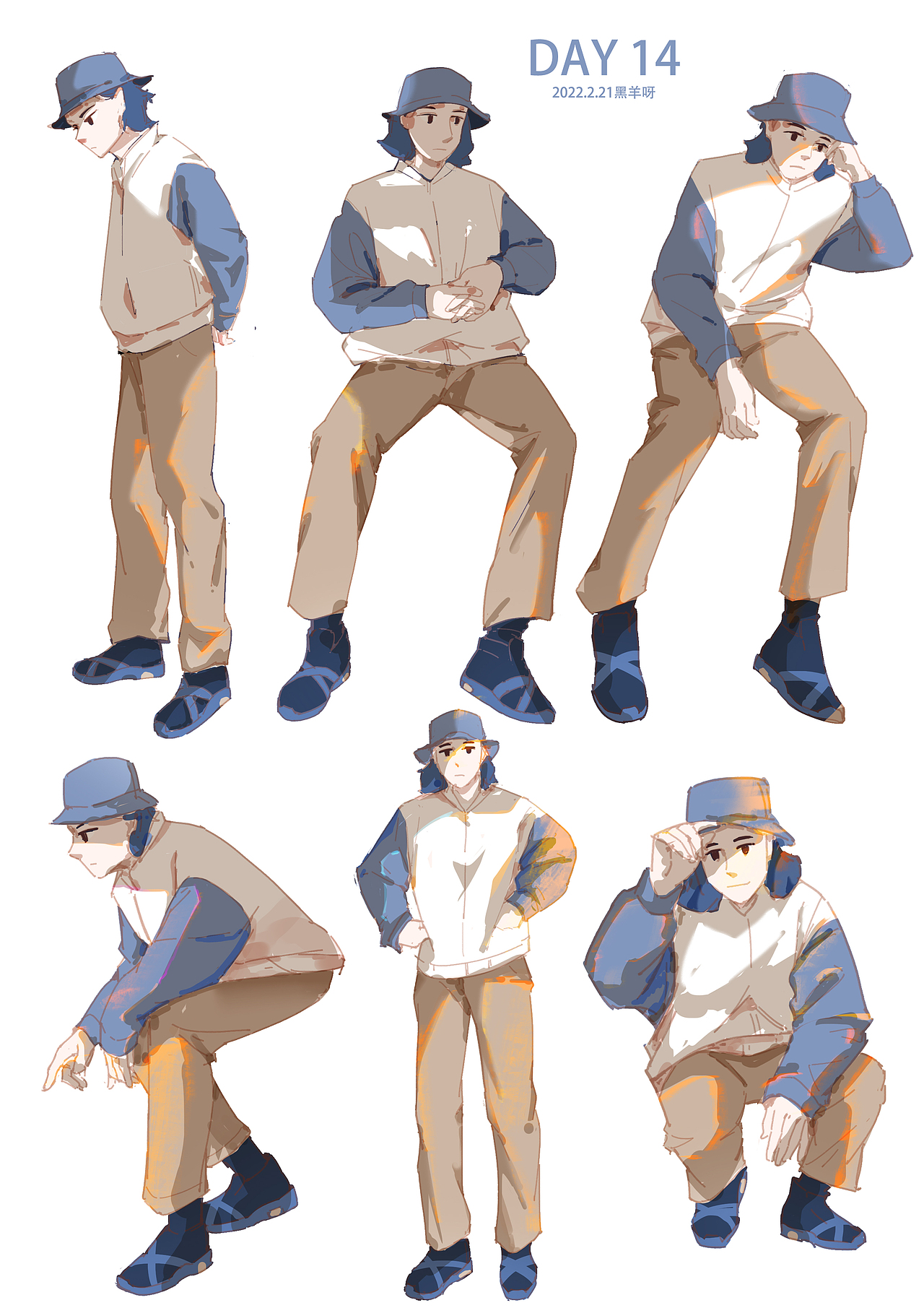 【人物隔日涂】1-25（图ZMjk5Nzg4NzM2） - 创作习作 - 站酷设计师黑羊呀原创素材 - 站酷ZCOOL