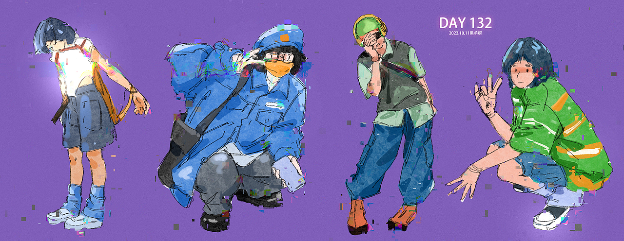 【人物隔日涂】101-172（图ZMzI2OTg4NTA0） - 创作习作 - 站酷设计师黑羊呀原创素材 - 站酷ZCOOL