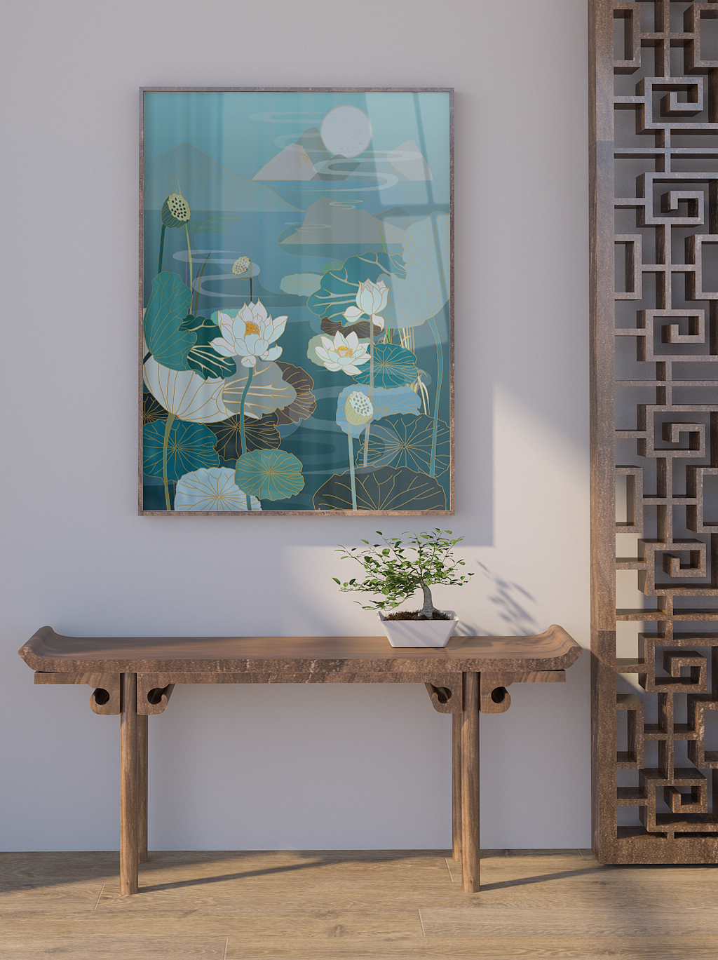 国风荷花系列（图ZMzY2OTM0ODQ4） - 商业插画 - 站酷设计师猫三莫原创素材 - 站酷ZCOOL