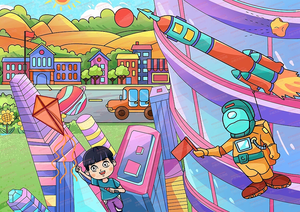 中小学生绘画 电脑绘画作品中小学电脑绘画作品