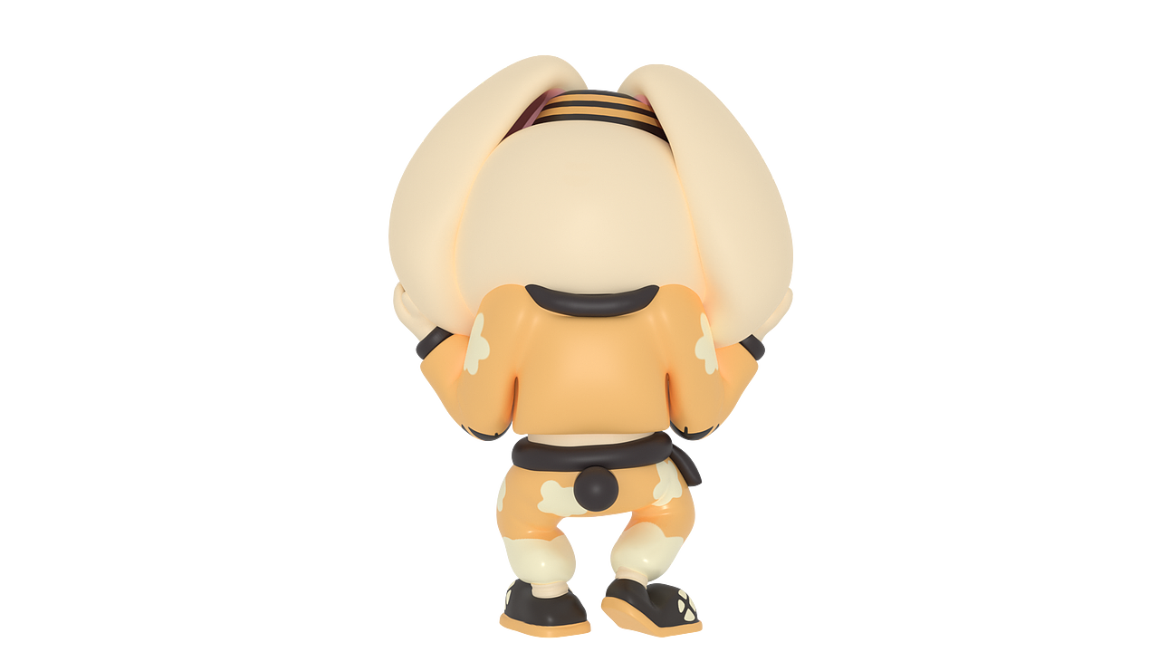 兔神不敢捅蜂窝模型效果背面