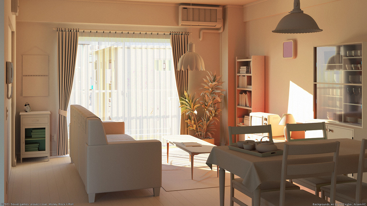 3D场景建模—氛围感家庭客厅（图ZMzA4MTIwNzAw） - 建筑/空间 - 站酷设计师3D建模唯安原创素材 - 站酷ZCOOL