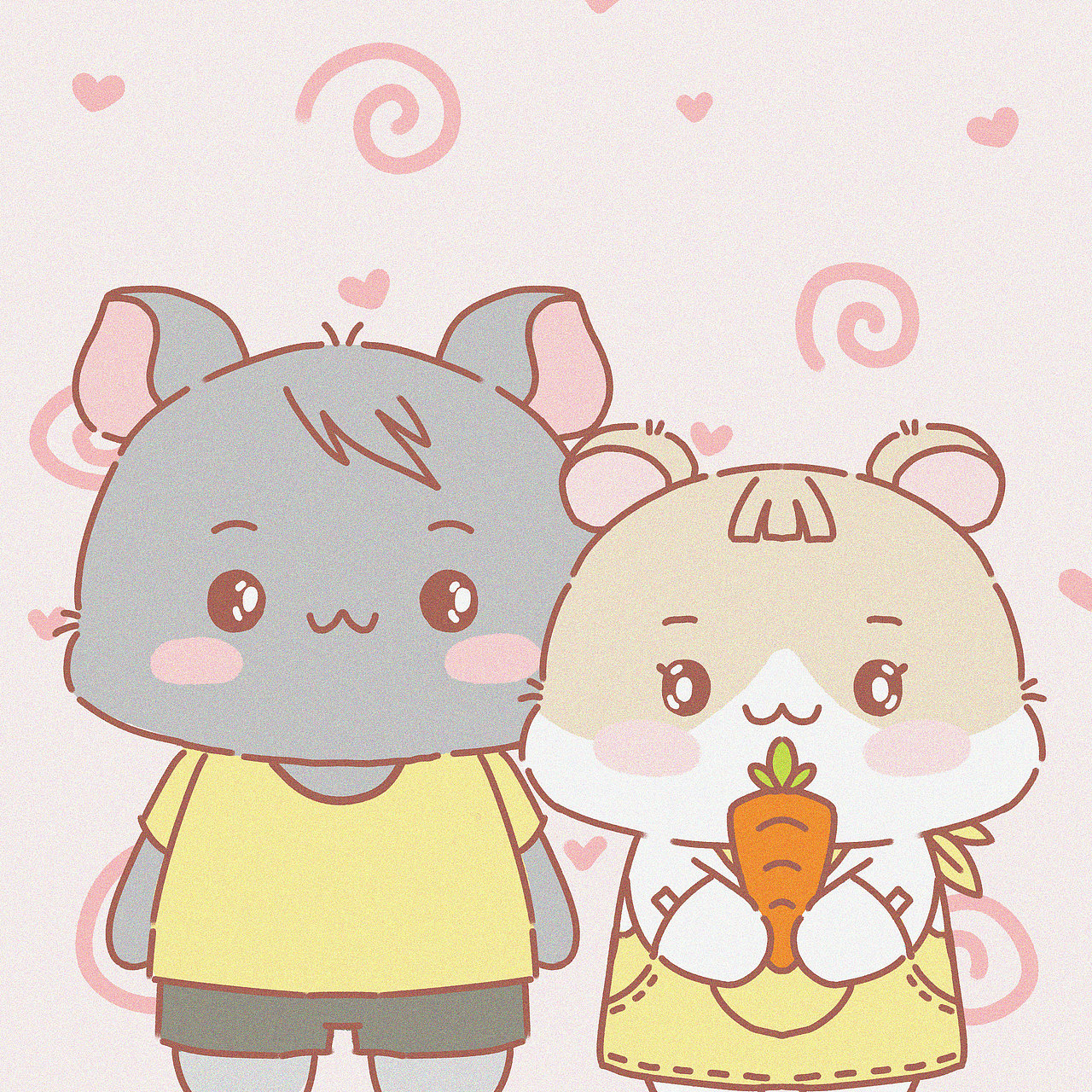 左边灰灰,右边久久哦