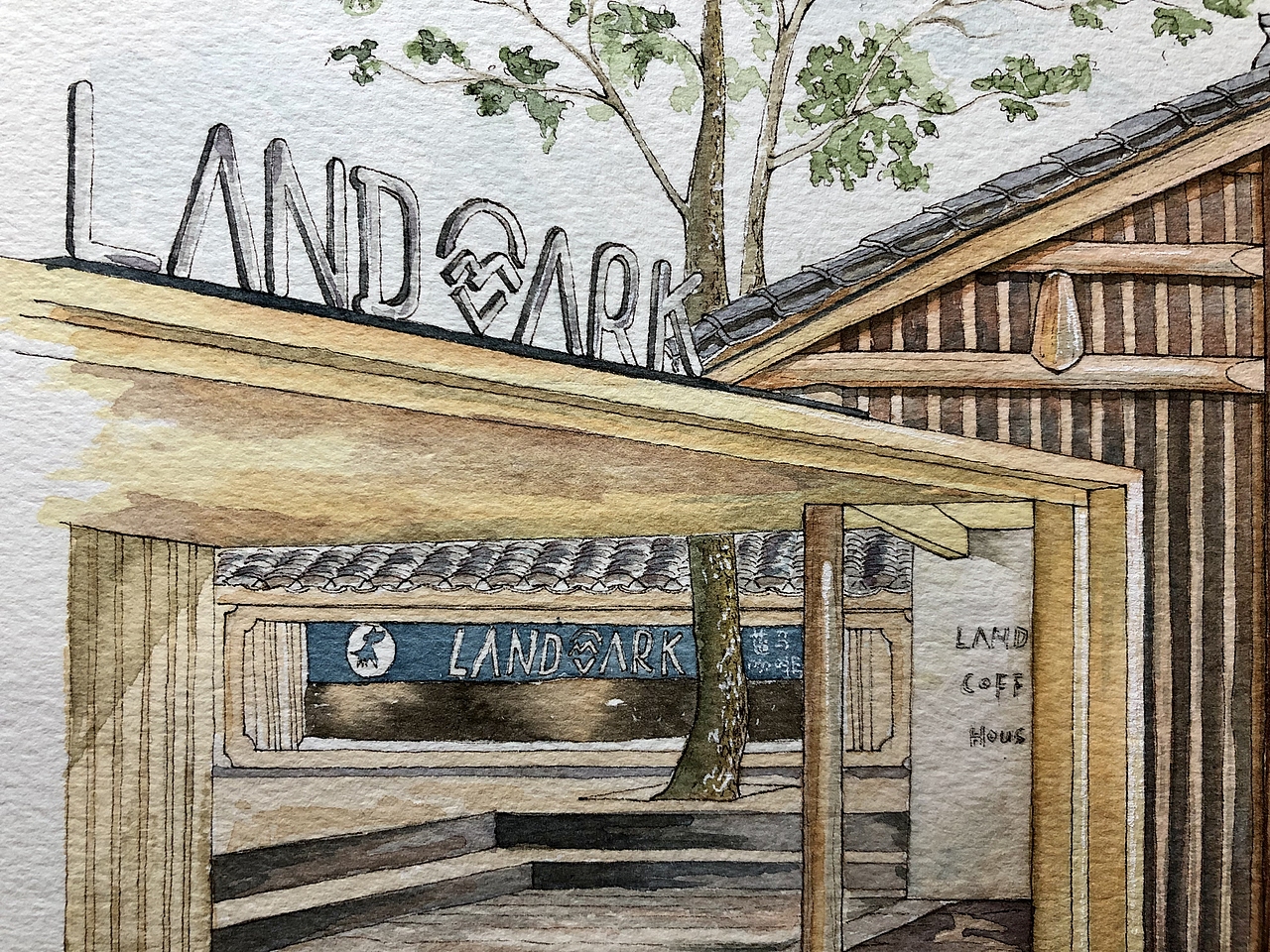 阳明古镇的咖啡店（图ZMjk3MTYwMjg4） - 商业插画 - 站酷设计师噜猫小画家原创素材 - 站酷ZCOOL
