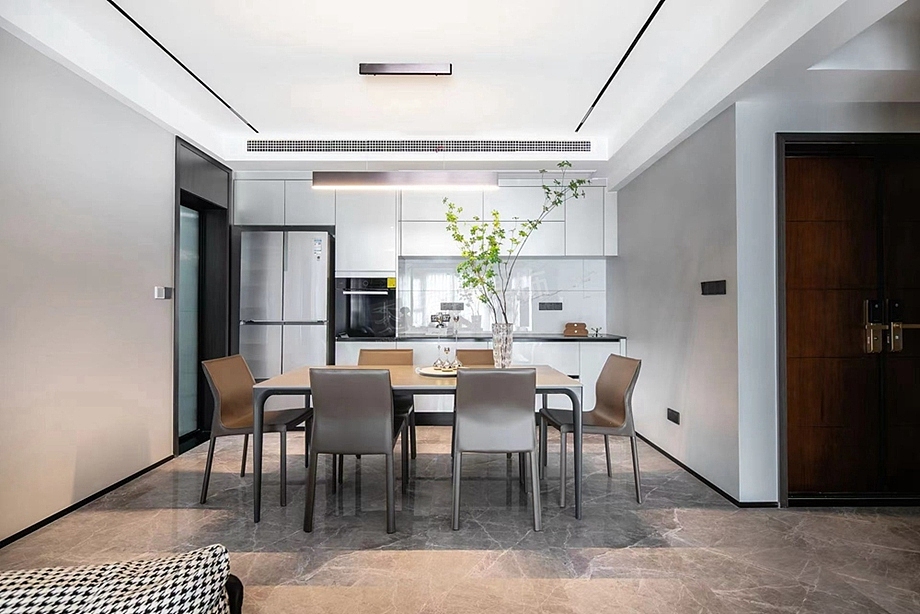 重庆万科御澜道装修完工实景,现代简约风设计效果图