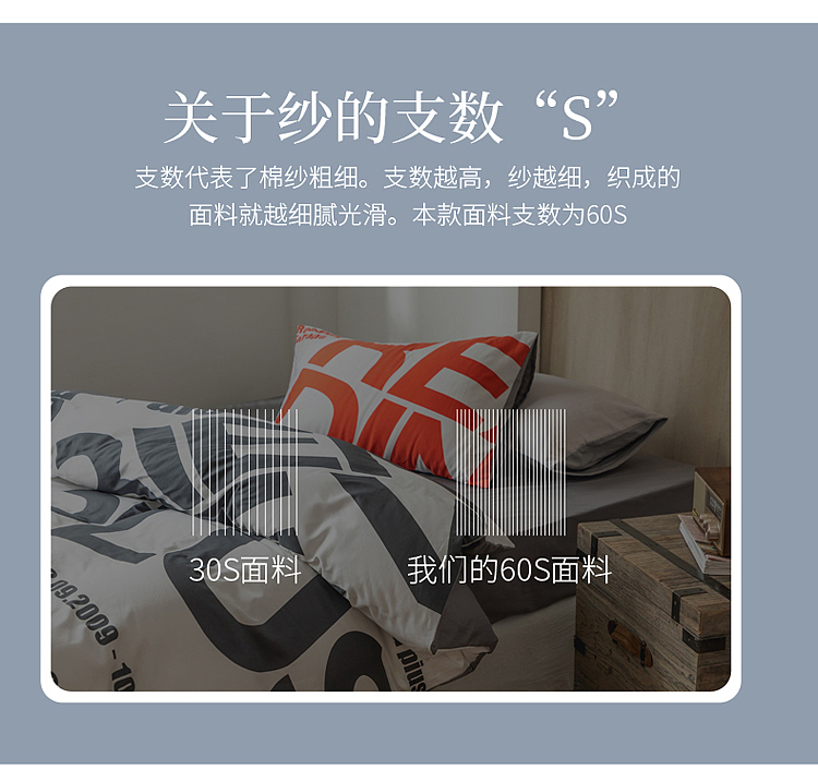 新款60S长绒棉数码印花四件套