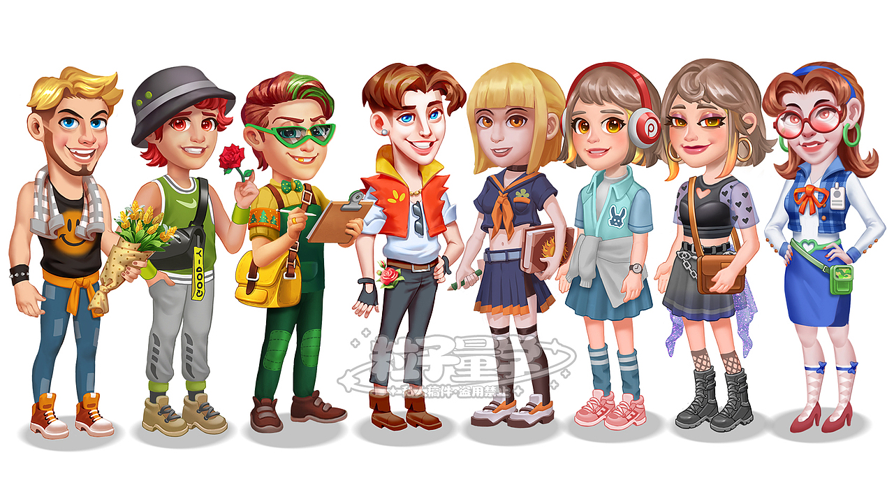 欧美风NPC 角色绘制 & 走路动画（图ZMjk3NjE4NzMy） - 动画片 - 站酷设计师粒子量学原创素材 - 站酷ZCOOL