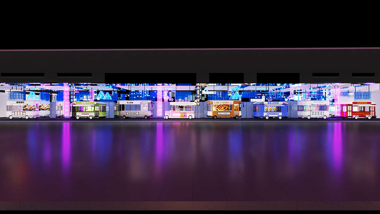 赛博朋克餐饮街区