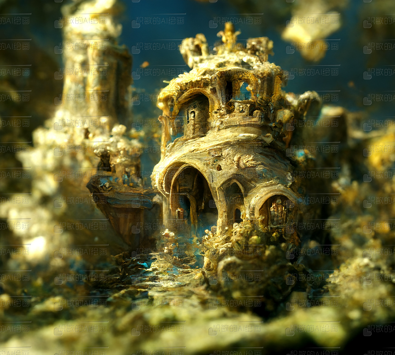 #WOW 海底城堡 AI人工智能绘画艺术