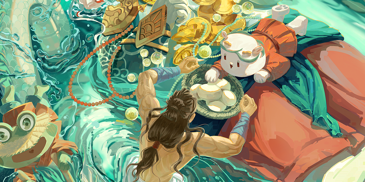 氛围感国风角色/场景小合集（图ZMzIzNjMzNDA4） - 商业插画 - 站酷设计师熊只只呀原创素材 - 站酷ZCOOL