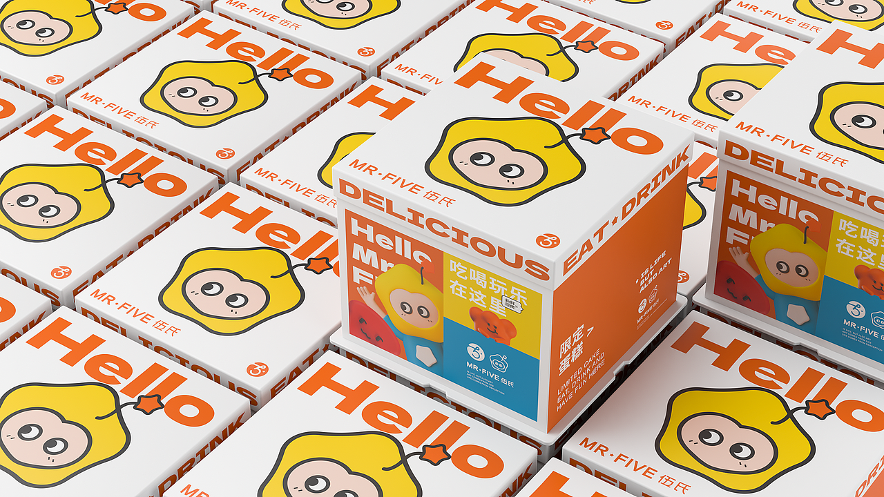 MR·FIVE伍氏面包丨C4D IP角色+蛋糕盒包装展示（图ZMzA0ODU1NTg0） - 人物/生物 - 站酷设计师雅痞浩浩原创素材 - 站酷ZCOOL