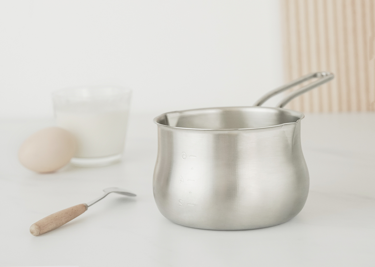 双口不锈钢奶锅