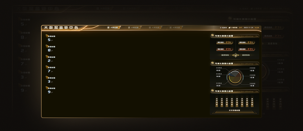 数据可视化设计 | 《琉璃金》主题可视化模板库