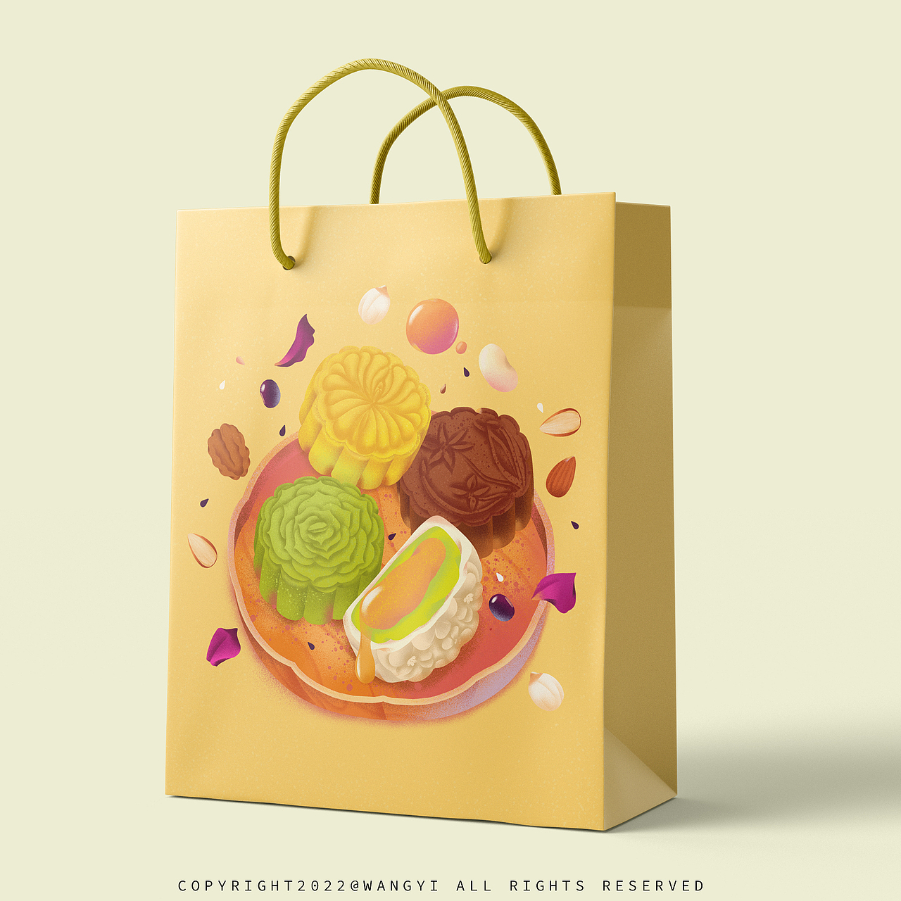 2022中秋节月饼贺图（图ZMzE1MDcxMjcy） - 商业插画 - 站酷设计师橄榄_Garlen原创素材 - 站酷ZCOOL